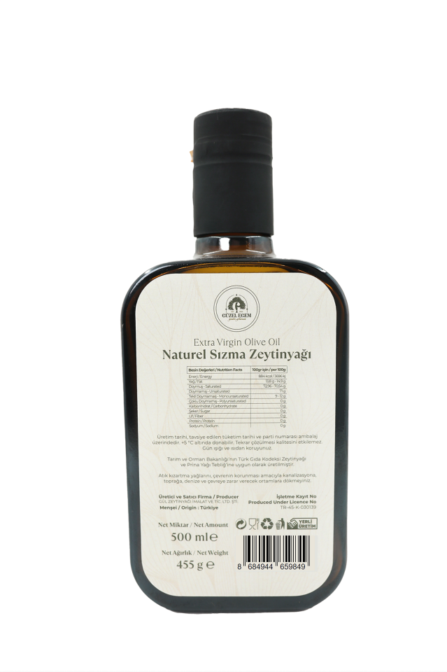 Güzel Egem  Erken Hasat Natural Sızma Zeytinyağı 500 ML